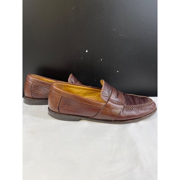 Ernest Hemingway Mens Brown Leather Loafers Size 12M SKU 6393 - Picture 2 of 9